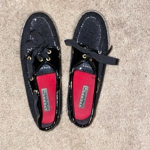 Sequin black Sperrys